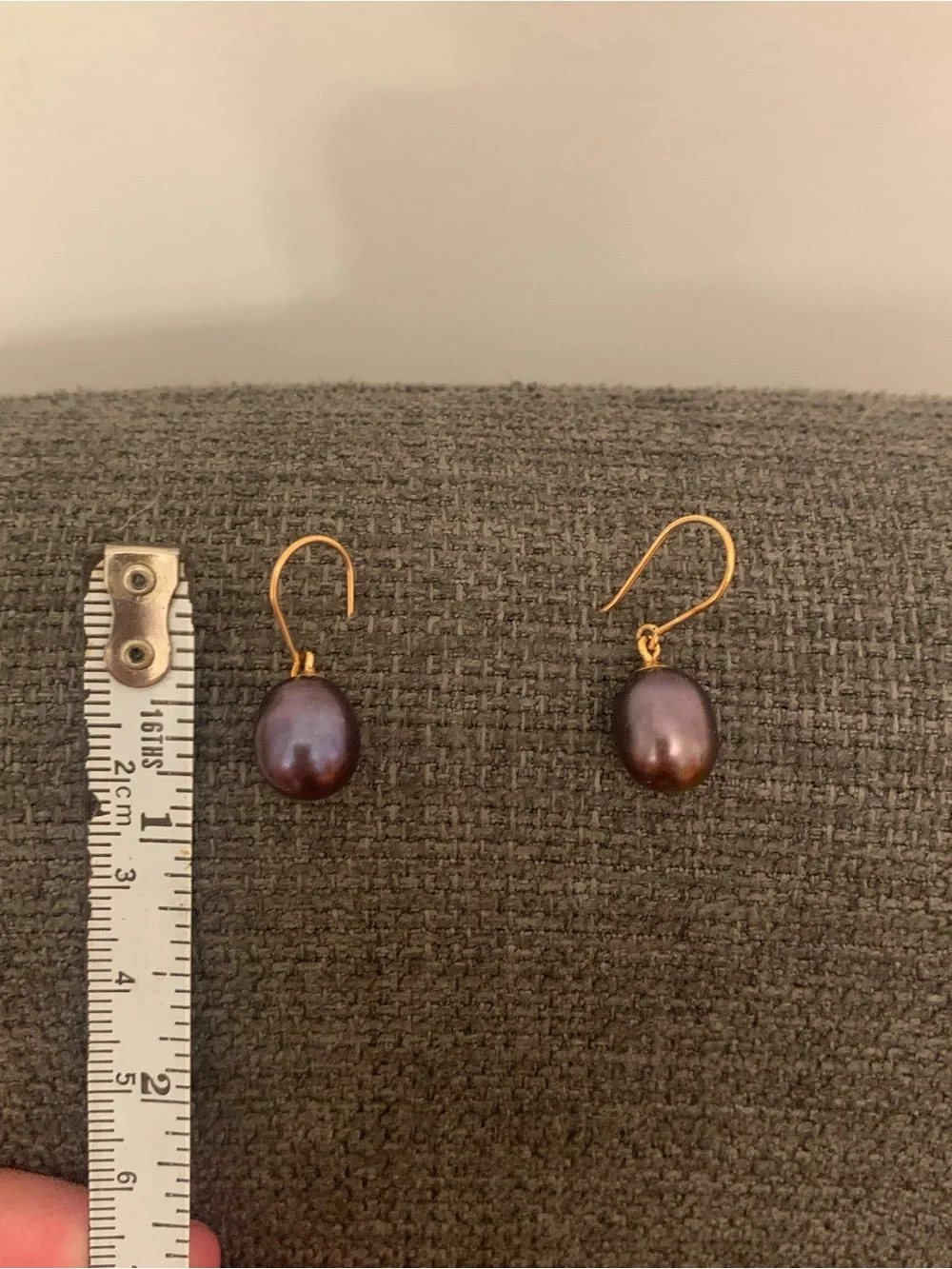 Freshwater Pearl Necklace and Earrings Set - Iridescent Plum